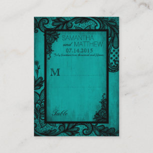 Goth Grunge Snöre Bröllop Place Cards Placeringskort