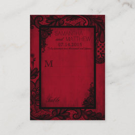 Goth Grunge Snöre Bröllop Place Cards Placeringskort