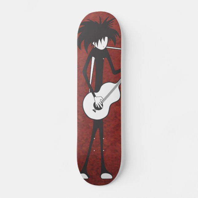 Goth Guitarist Skateboard Bräda 19,5 Cm (Framsida)
