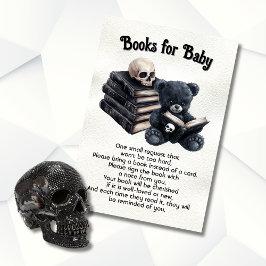Goth Halloween bokar för baby Inbjudningar