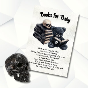 Goth Halloween bokar för baby Inbjudningar