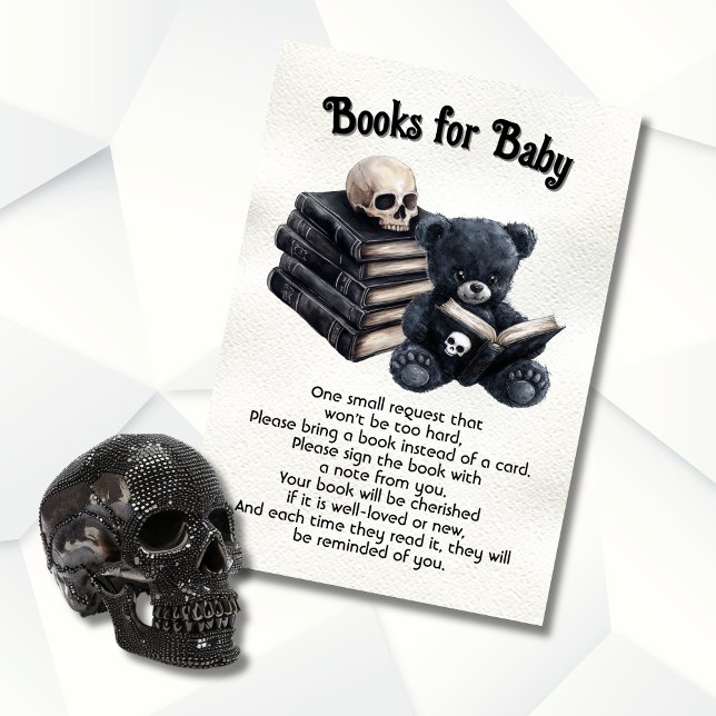 Goth Halloween bokar för baby Inbjudningar (Skapare uppladdad)
