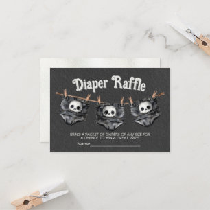 Goth Halloween clothesline Skull Kullraffel Inbjudningar