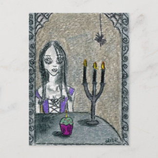 Goth Halloween Vykort