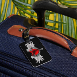 Goth Heart med Angel Vingar Bagagebricka