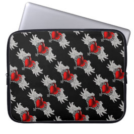 Goth Heart med Angel Vingar bärbar dator Bag Laptop Sleeve