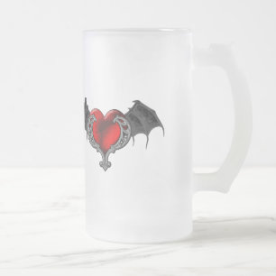 Goth Heart med Fladdermus Vingar Mugg
