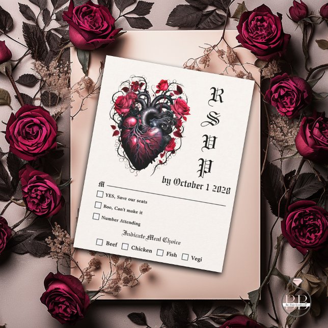 Goth Heart och Ro Crimson Cherry OSA Kort (Skapare uppladdad)