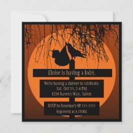 Goth-Horror Baby Shower Inbjudningar