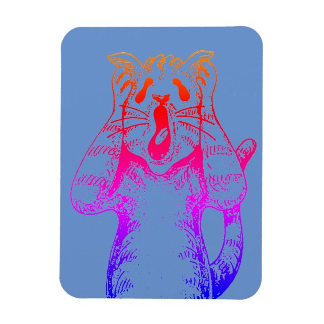 GOTH HORROR CAT DRAMA, NÅGON FLYTTAT LITTERBOX MAGNET (Vertikal)