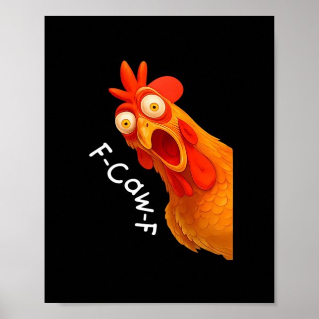 Goth humor Rolig F-Kra-Kra Kråka Poster (Framsidan)