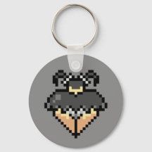 Goth in a kort black skirt Keychain