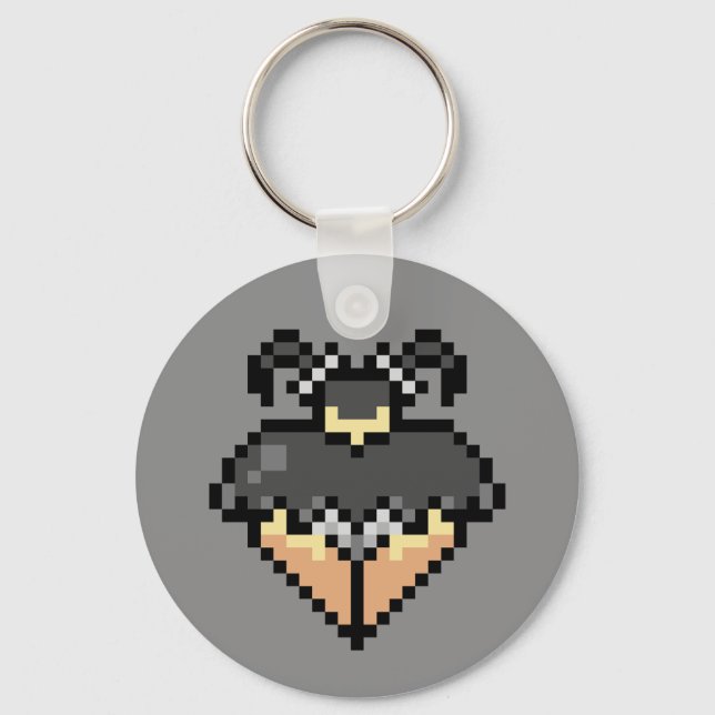 Goth in a kort black skirt Keychain Nyckelring (Framsida)