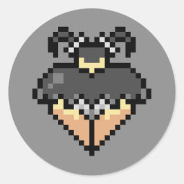 Goth in a kort black skirt Sticker Runt Klistermärke