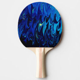 Goth-inspirerad mörk shades blue abstrakt mönster pingisracket