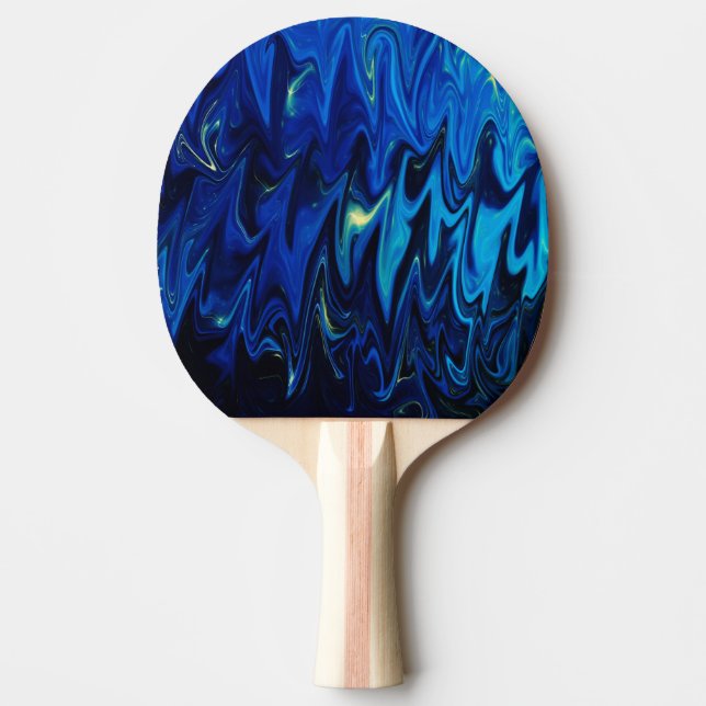 Goth-inspirerad mörk shades blue abstrakt mönster pingisracket (Framsidan)