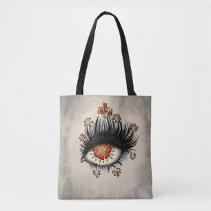 Goth konstig öga art witchy tygkasse