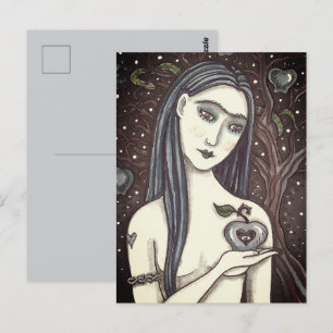 GOTH KVÄLL, MÖRK GARDEN OF EDEN, WOMAN, SERPENT VYKORT