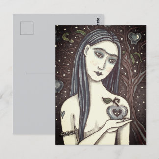 GOTH KVÄLL, MÖRK GARDEN OF EDEN, WOMAN, SERPENT VYKORT