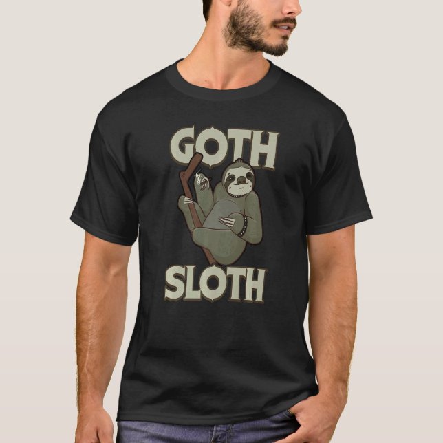 Goth Lento Gotisk Emo Söt Lutar T Shirt (Framsida)