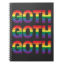Goth LGBTQ+ Regenbogen Anteckningsbok
