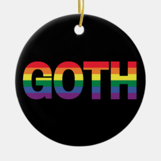Goth LGBTQ+ Regenbogen Julgransprydnad Keramik