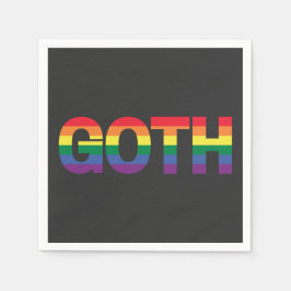 Goth LGBTQ+ Regenbogen Pappersservett