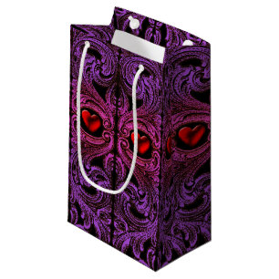 Goth lila prydnad med hjärtans presentpåse