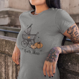 Goth-mamma Halloween Höst Baby Shower Blivande Mam T Shirt