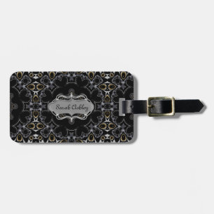 Goth Medieval Geometric Mönster Personlig Bagagebricka