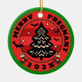 Goth Merry & Pregnerande jul Julgransprydnad Keramik