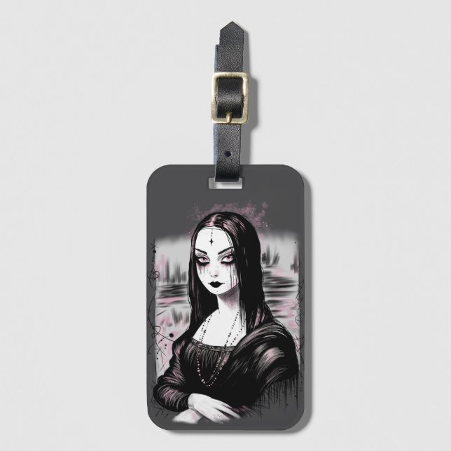 Goth Mona Lisa Bagagebricka (Framsida vertikal)