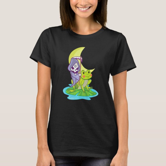Goth Moon Phase Groda Månfas Groda Månfas   T Shirt (Framsida)