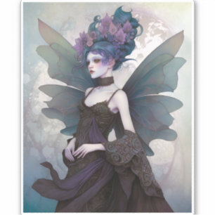 Goth Mörk Fairy Girl Fantasy Art Klistermärken
