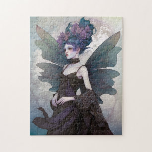 Goth Mörk Fairy Girl Fantasy Art Pussel