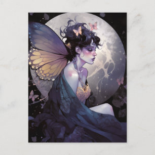 Goth Mörk Fairy Girl Fantasy Art Vykort