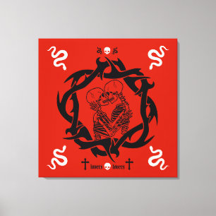 Goth Mörka Romantiska Älskare Present Canvastryck