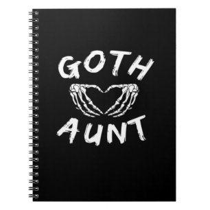 Goth Moster Funny Emo Auntie Punk Cute Skeleton Ha Anteckningsbok