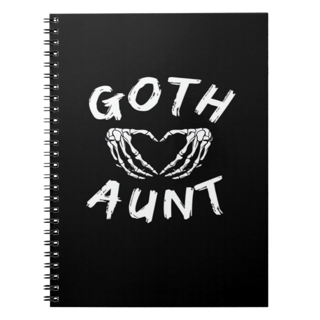 Goth Moster Funny Emo Auntie Punk Cute Skeleton Ha Anteckningsbok (Framsidan)