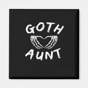 Goth Moster Funny Emo Auntie Punk Cute Skeleton Ha Magnet
