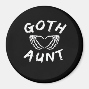Goth Moster Funny Emo Auntie Punk Cute Skeleton Ha Magnet