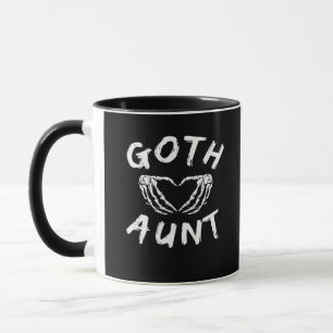 Goth Moster Funny Emo Auntie Punk Cute Skeleton Ha Mugg