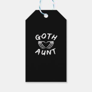 Goth Moster Funny Emo Auntie Punk Cute Skeleton Ha Presentetikett
