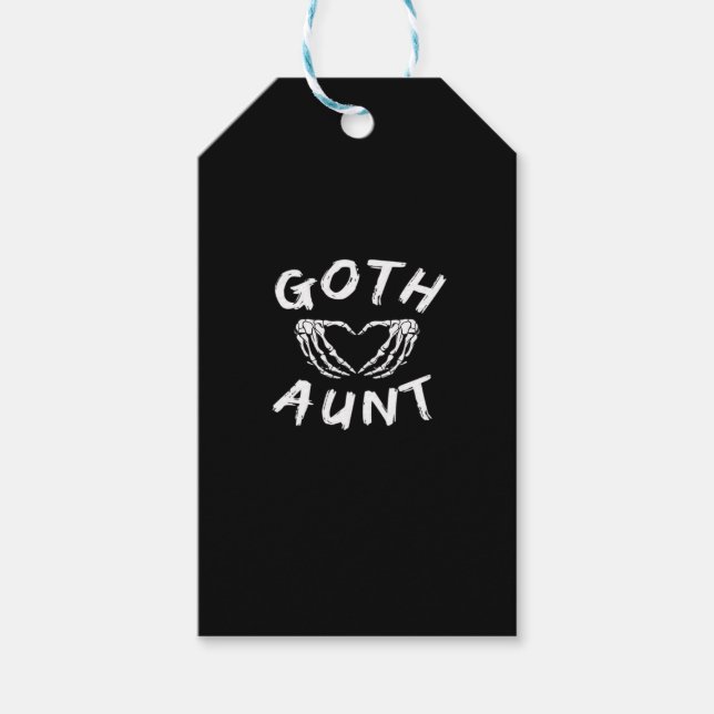 Goth Moster Funny Emo Auntie Punk Cute Skeleton Ha Presentetikett (Framsidan)