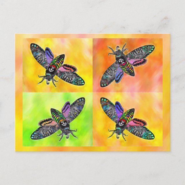 Goth Moth 4 vykort (Framsida)