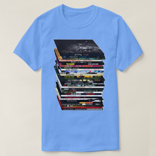 Goth Music CDVinyl Stack T Shirt (Design framsida)