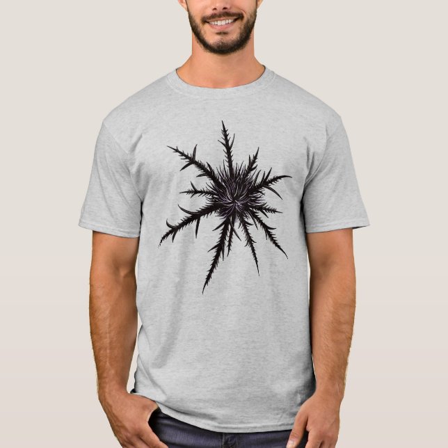 Goth Nature Älskare Thistle T Shirt (Framsida)