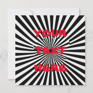 Goth Optical Illusion anpassningsbar Rand Birthday Inbjudningar