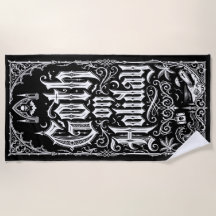 Goth på semester gotisk typsnittsillustration