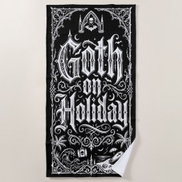Goth på semester gotisk typsnittsillustration